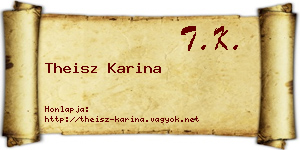 Theisz Karina névjegykártya